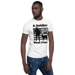 Soldier & Best Friend Dog - Husky - Short-Sleeve Unisex T-Shirt