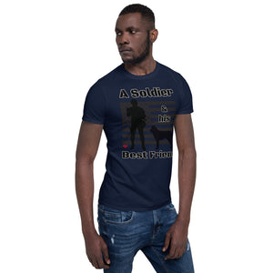 Soldier & Best Friend Dog - Husky - Short-Sleeve Unisex T-Shirt