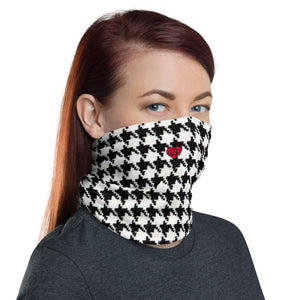 Houndstooth Black/White - Unisex Face Cover/Neck Gaiter