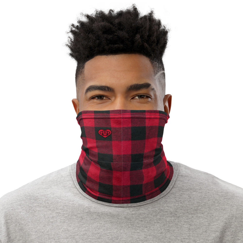 Tartan Red/Black - Unisex Face Cover/Neck Gaiter