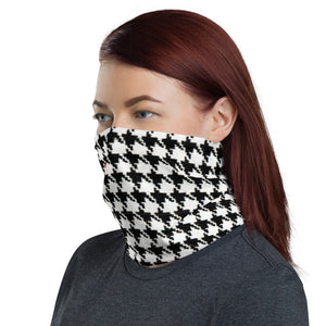 Houndstooth Black/White - Unisex Face Cover/Neck Gaiter