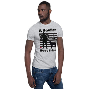 Soldier & Best Friend Dog - Husky - Short-Sleeve Unisex T-Shirt