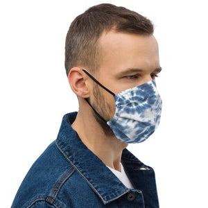 Tie Dye - Baby Blue Drops - Premium face mask