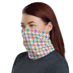 Houndstooth Multi-Color - Unisex Face Cover/Neck Gaiter