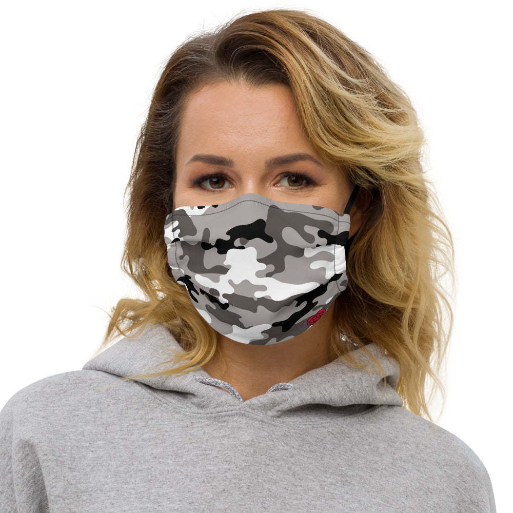 Grey Camo - Premium face mask