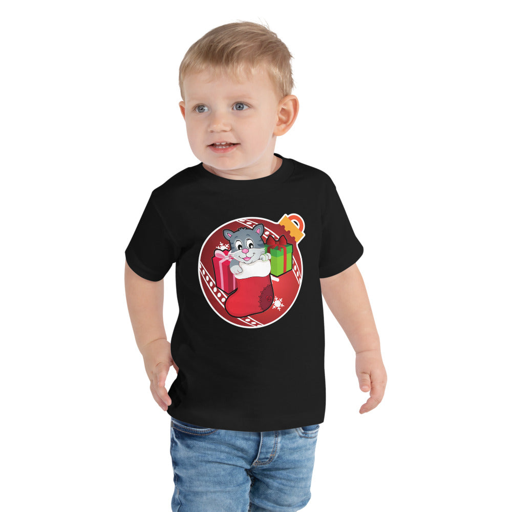 Christmas - Kitty - Toddler Short Sleeve Tee