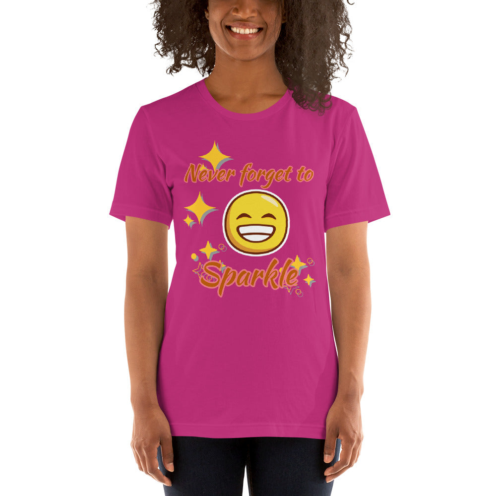 Never Forget To Sparkle - BRIGHT COLORS - Short-Sleeve Unisex T-Shirt