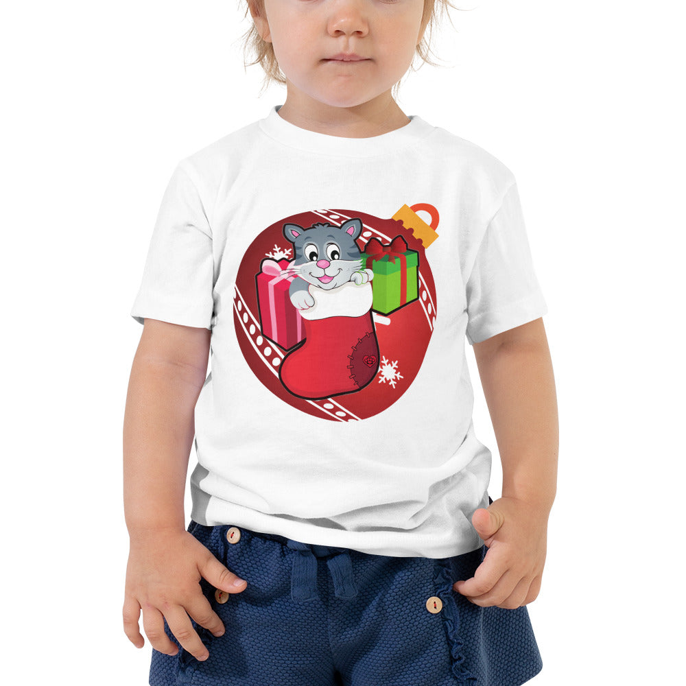 Christmas - Kitty - Toddler Short Sleeve Tee