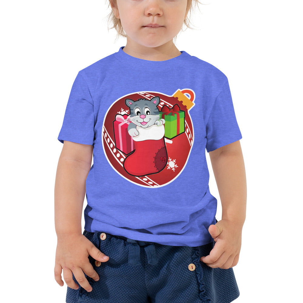 Christmas - Kitty - Toddler Short Sleeve Tee