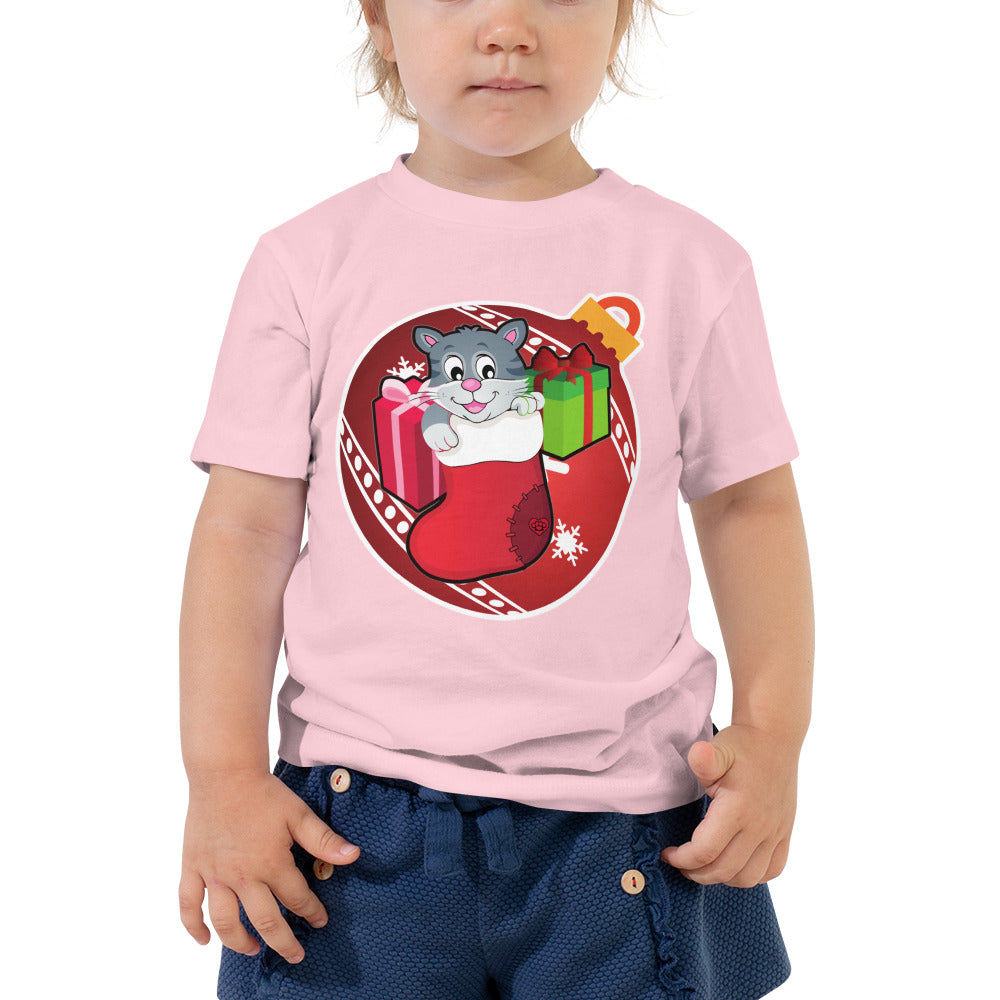 Christmas - Kitty - Toddler Short Sleeve Tee