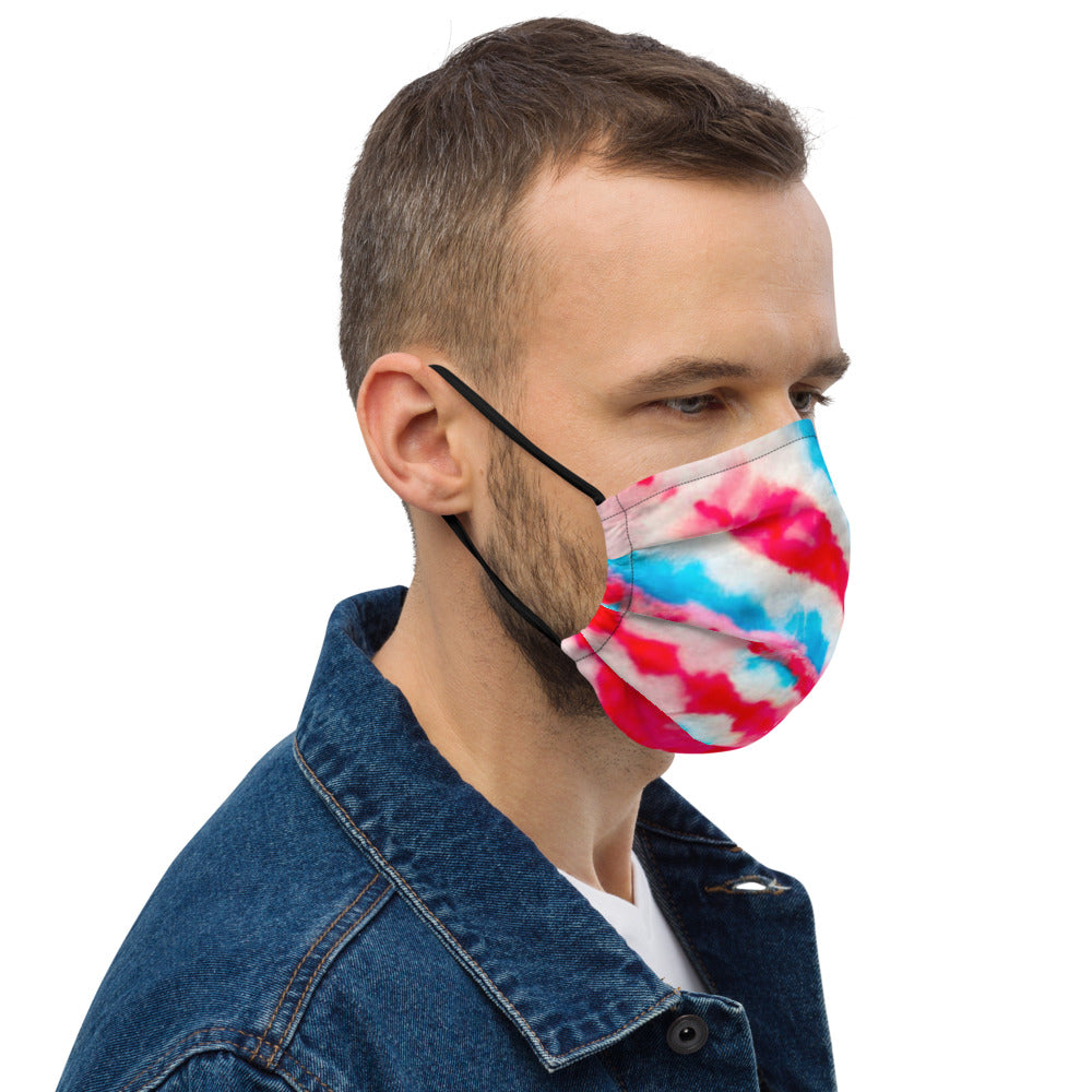 Tie Dye - Red White & Boom - Premium face mask